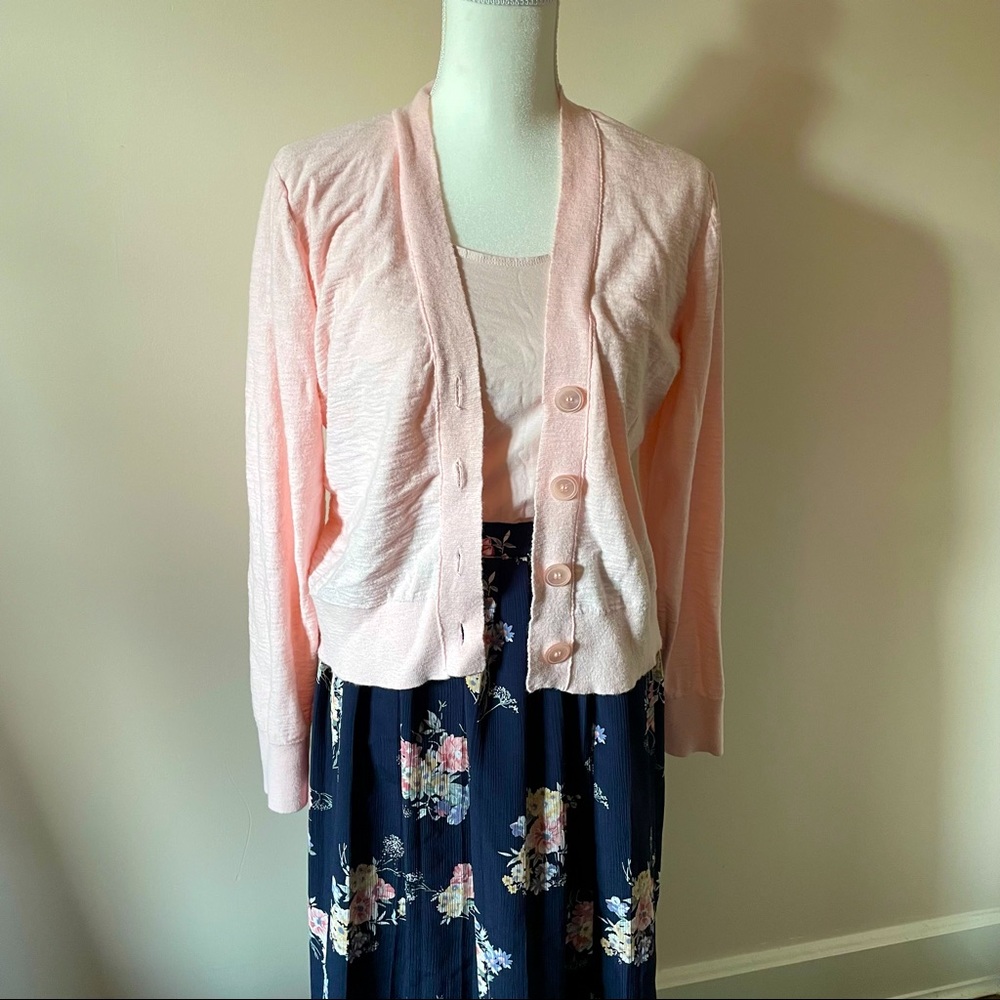 Light pink JCrew Cardigan XL